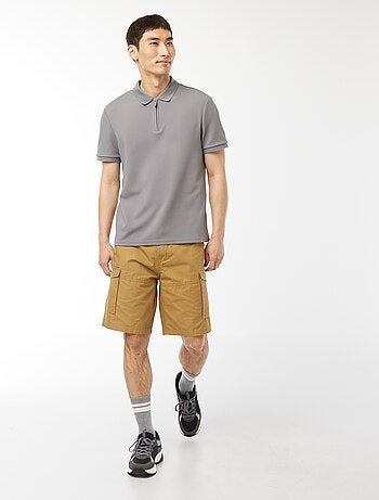 Bermuda chino in twill tinta unita multitasche