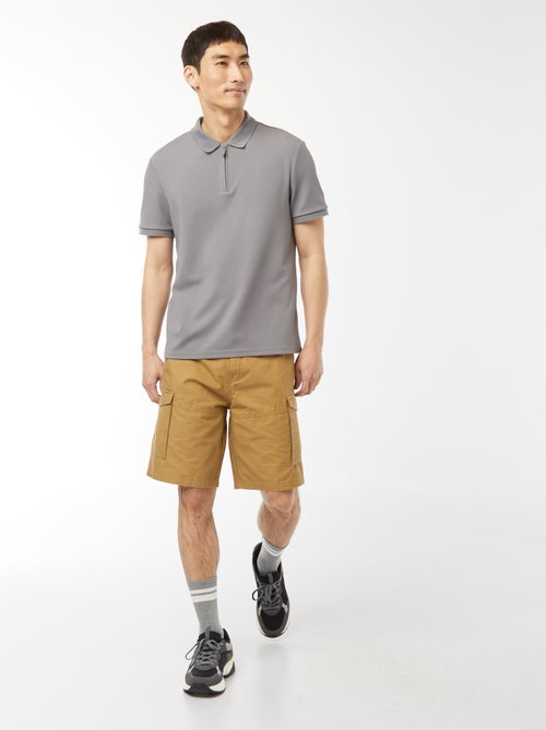 Bermuda chino in twill tinta unita multitasche - Kiabi