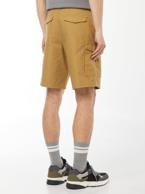 Bermuda chino in twill tinta unita multitasche - Kiabi