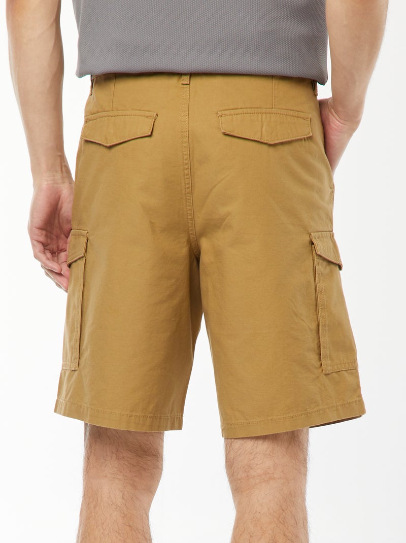 Bermuda chino in twill tinta unita multitasche Verde - Kiabi