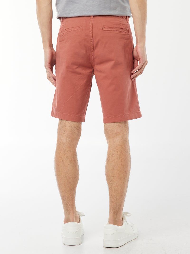 Bermuda chino in twill tinta unita Rosa - Kiabi