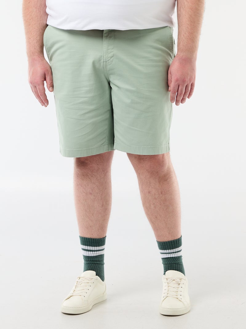 Bermuda chino in twill Verde - Kiabi