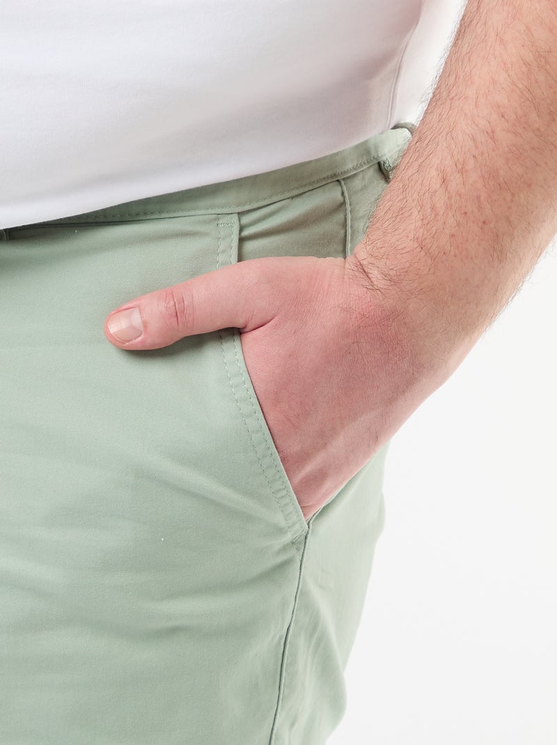 Bermuda chino in twill Verde - Kiabi