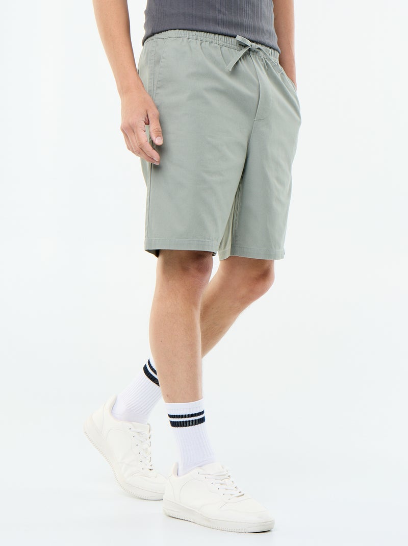 Bermuda chino in twill Verde - Kiabi