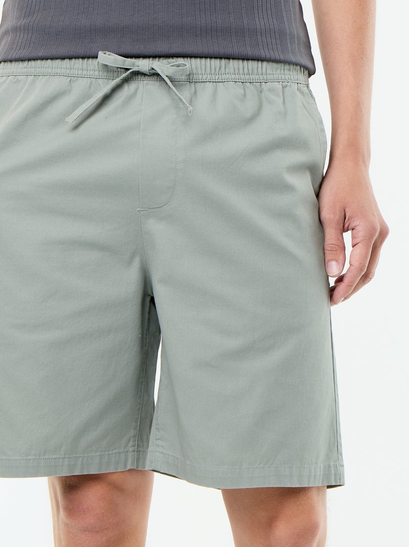 Bermuda chino in twill Verde - Kiabi