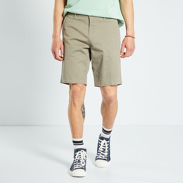Bermuda chino uomo - kaki marrone - Kiabi - 12,00€