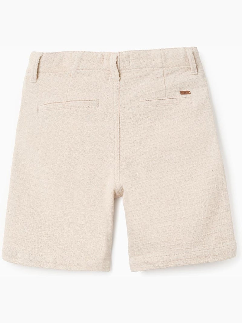 Bermuda chino midi in cotone dobby Bianco - Kiabi