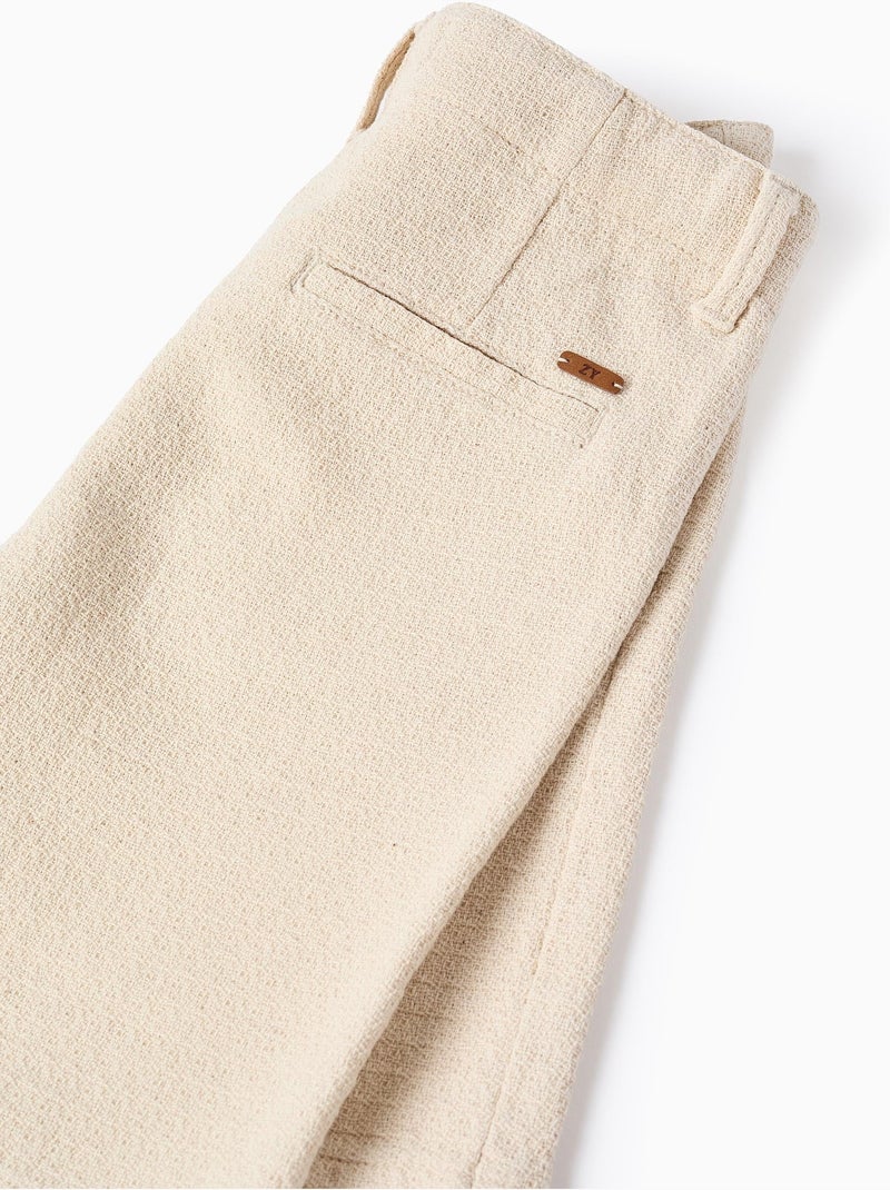 Bermuda chino midi in cotone dobby Bianco - Kiabi
