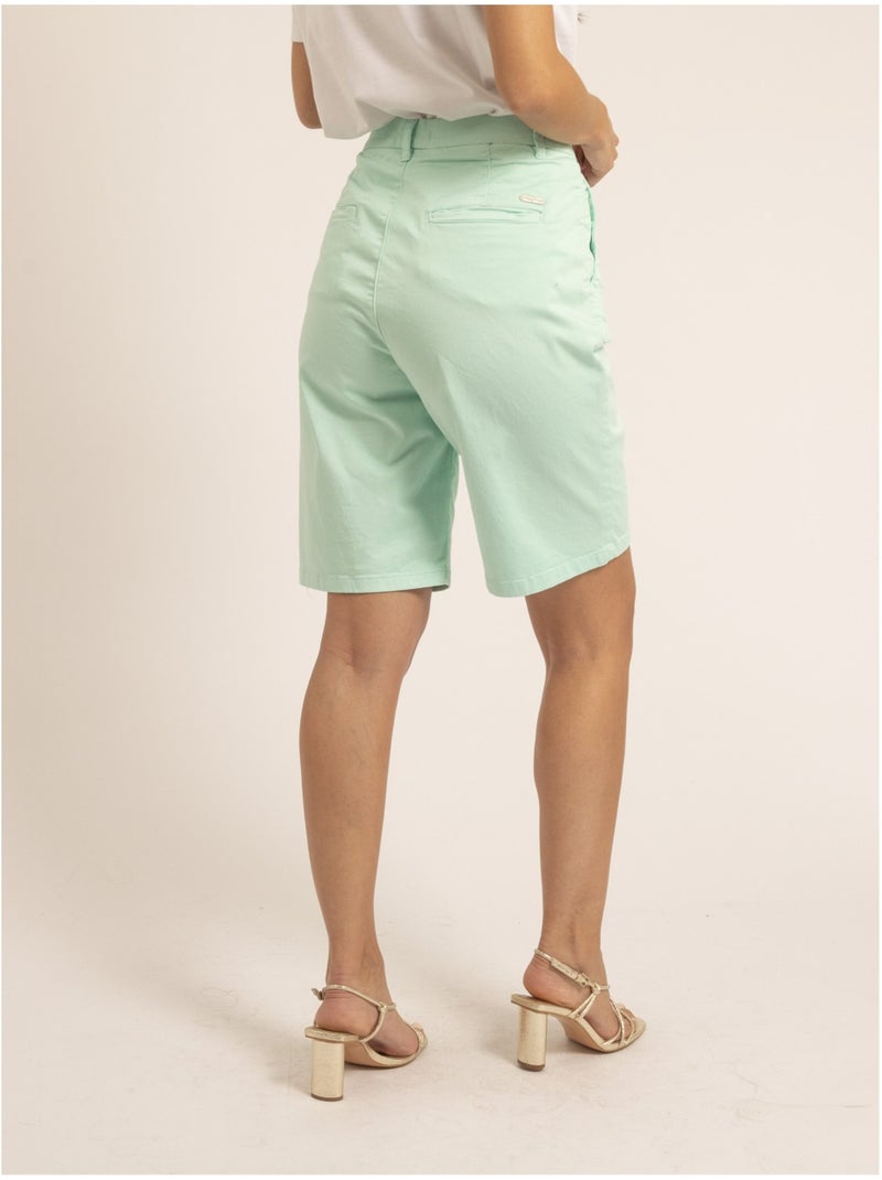 Bermuda chino slim XILAMA Verde acqua - Kiabi