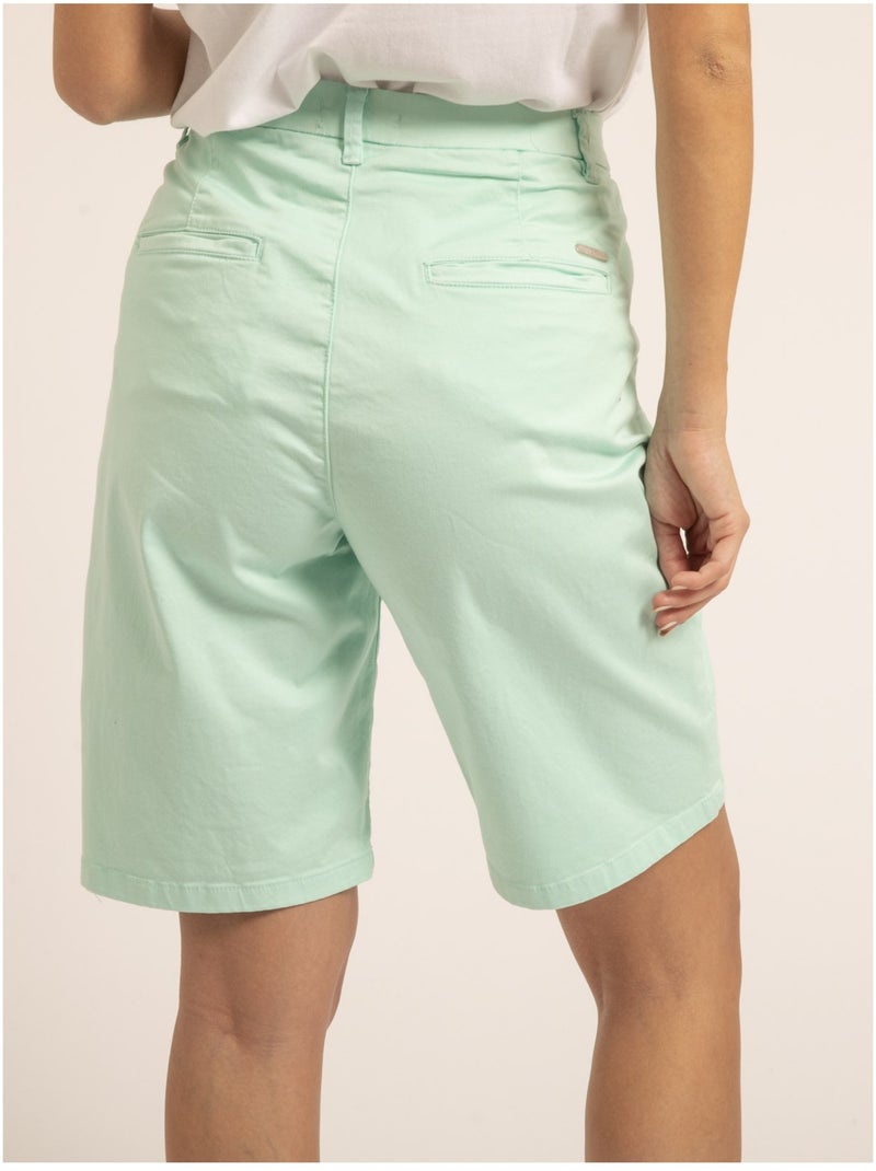 Bermuda chino slim XILAMA Verde acqua - Kiabi