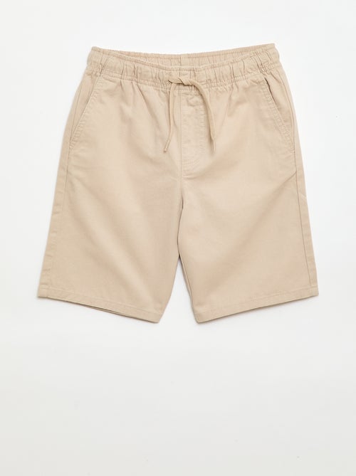 Bermuda chino tinta unita con lacci - Kiabi