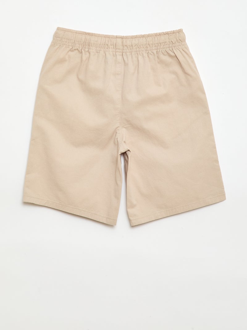 Bermuda chino tinta unita con lacci Beige - Kiabi