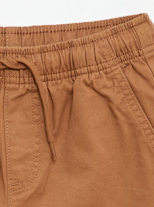 Bermuda chino tinta unita con lacci - Kiabi