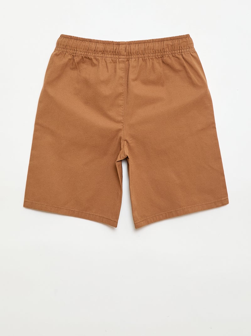 Bermuda chino tinta unita con lacci Beige - Kiabi