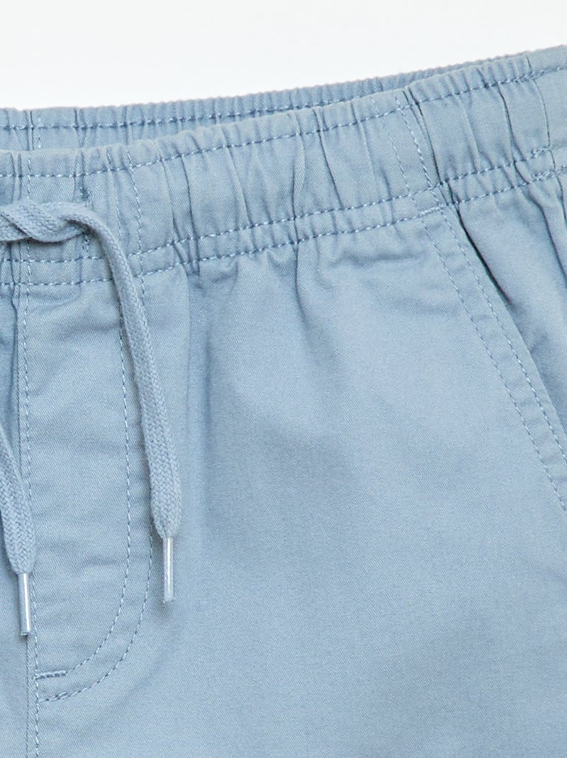 Bermuda chino tinta unita con lacci Blu - Kiabi