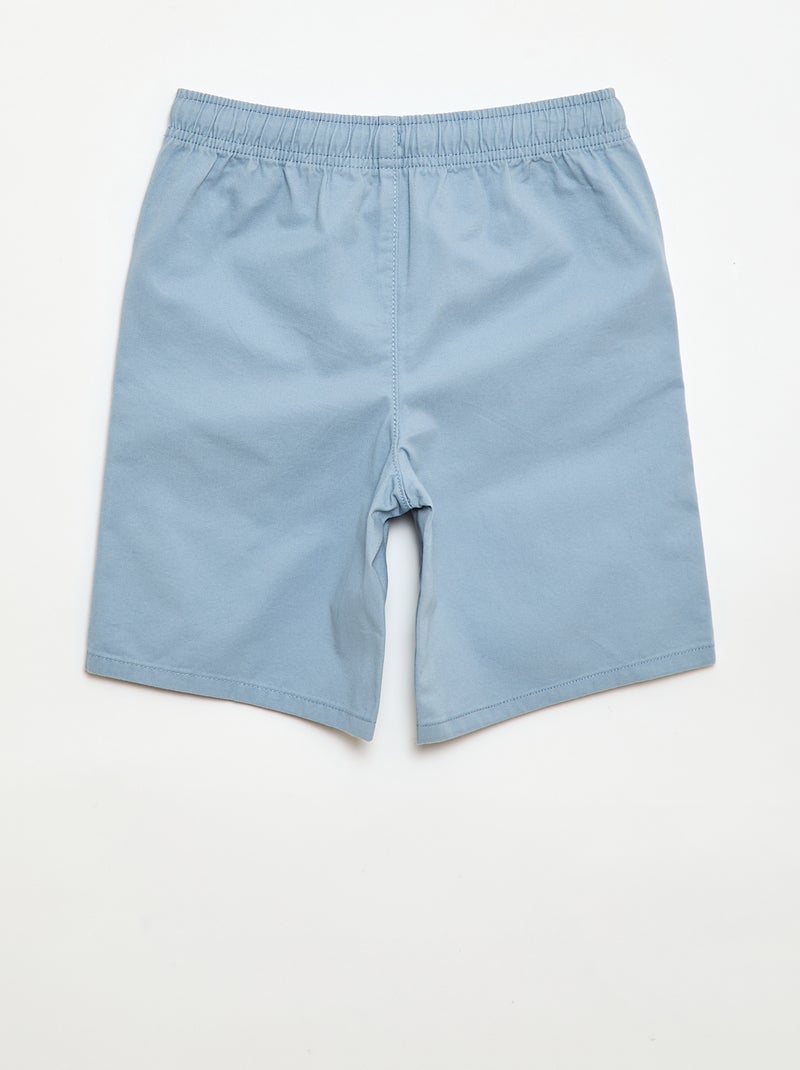 Bermuda chino tinta unita con lacci Blu - Kiabi