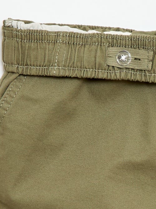 Bermuda chino tinta unita con lacci - Kiabi