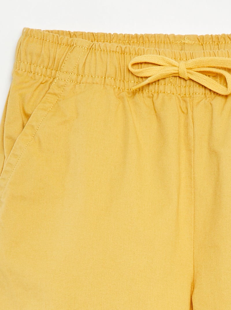 Bermuda chino tinta unita GIALLO - Kiabi