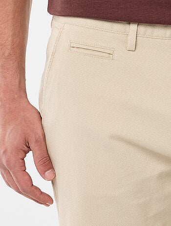 Bermuda chino tinta unita in dobby