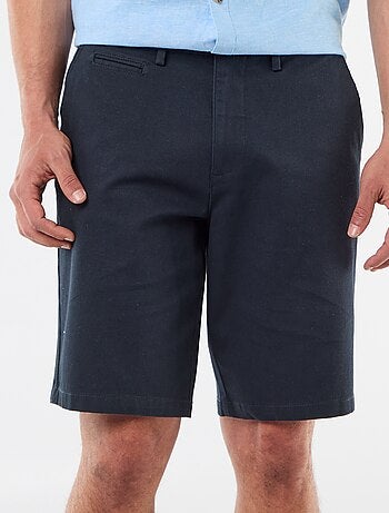 Bermuda chino tinta unita in dobby
