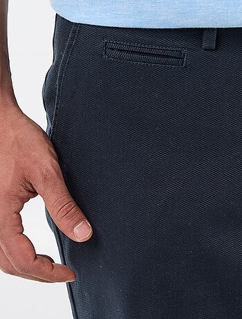 Bermuda chino tinta unita in dobby