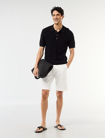 Bermuda chino tinta unita in twill