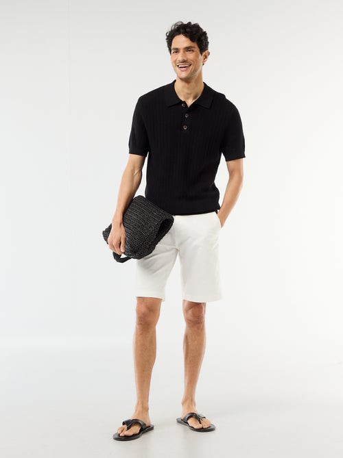 Bermuda chino tinta unita in twill - Kiabi