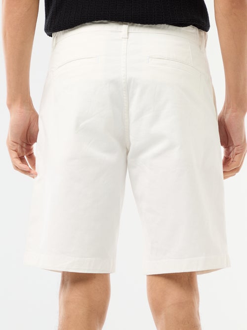 Bermuda chino tinta unita in twill - Kiabi