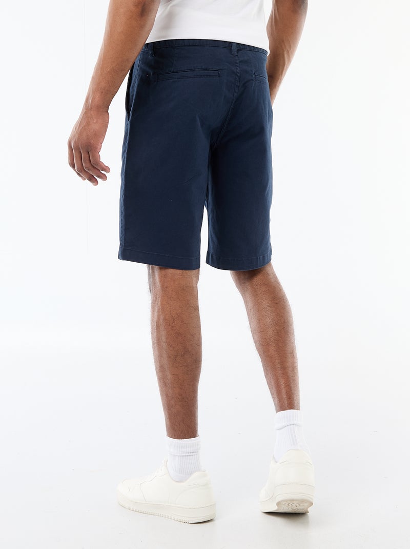 Bermuda chino tinta unita in twill Blu - Kiabi