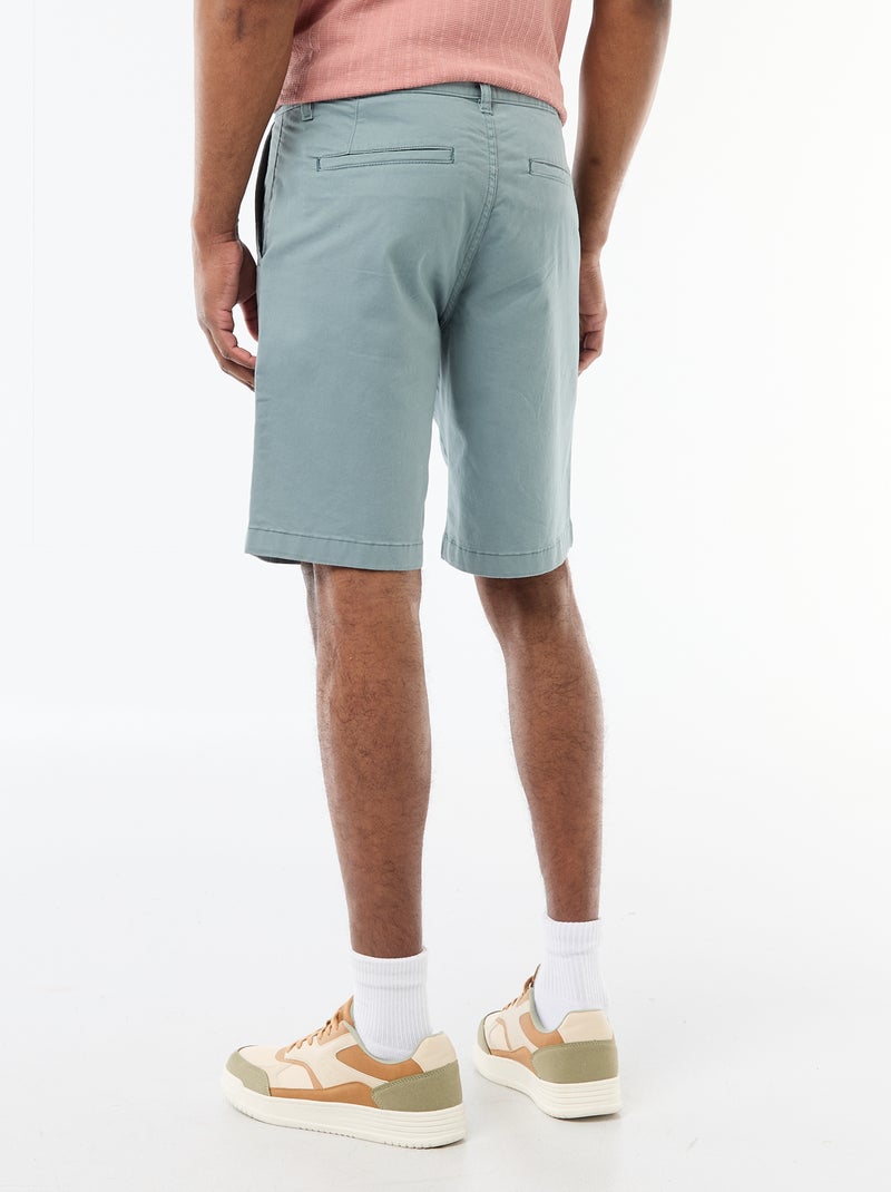 Bermuda chino tinta unita in twill Blu - Kiabi