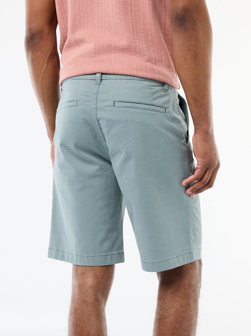 Bermuda chino tinta unita in twill Blu - Kiabi