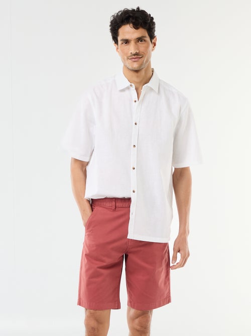 Bermuda chino tinta unita in twill - Kiabi