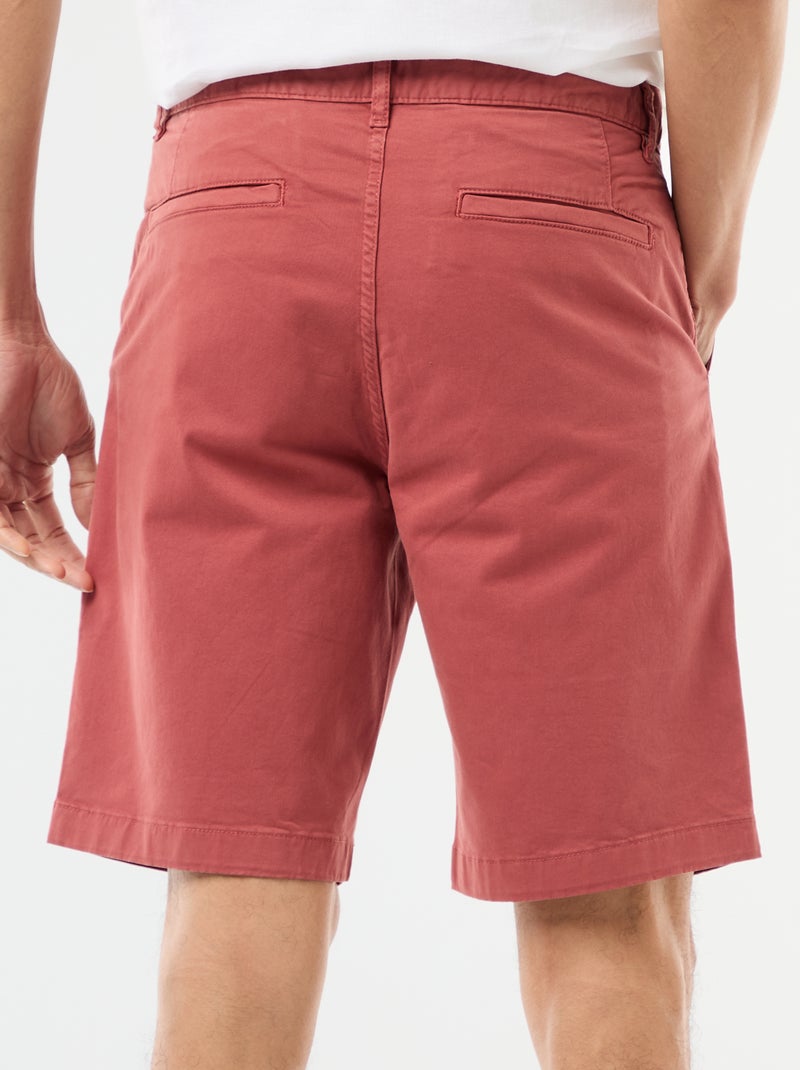 Bermuda chino tinta unita in twill Rosa - Kiabi
