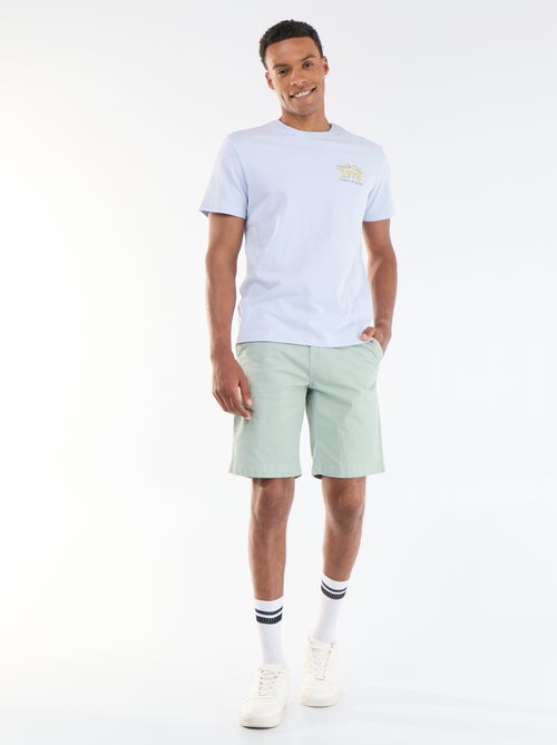 Bermuda chino tinta unita in twill - Kiabi