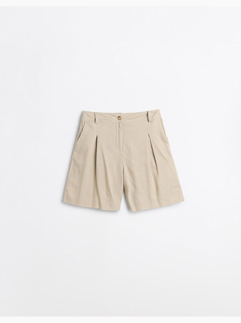 Bermuda con lino, mo fashion Beige - Kiabi