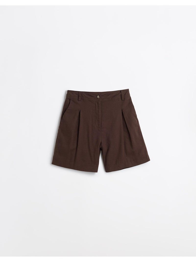 Bermuda con lino, mo fashion Marrone - Kiabi