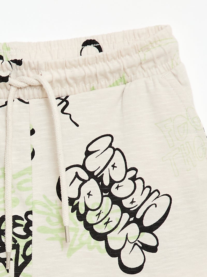 Bermuda con motivo Bianco - Kiabi