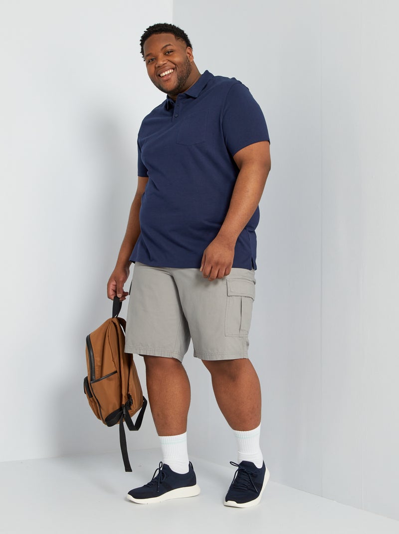 Bermuda con tasche cargo grigio topo - Kiabi
