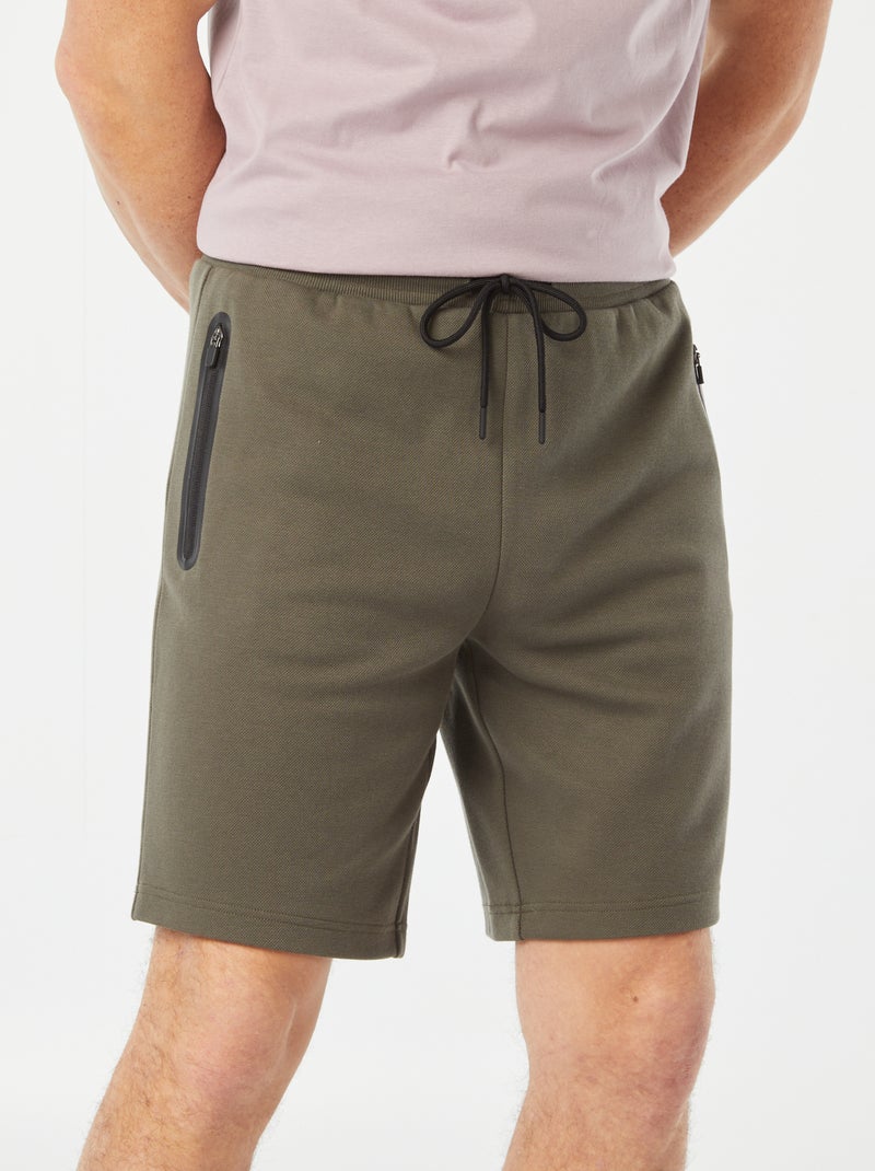 Bermuda con tasche con zip KAKI - Kiabi