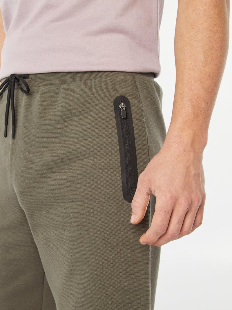Bermuda con tasche con zip KAKI - Kiabi