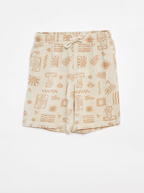 Bermuda con tasche e stampa - Kiabi