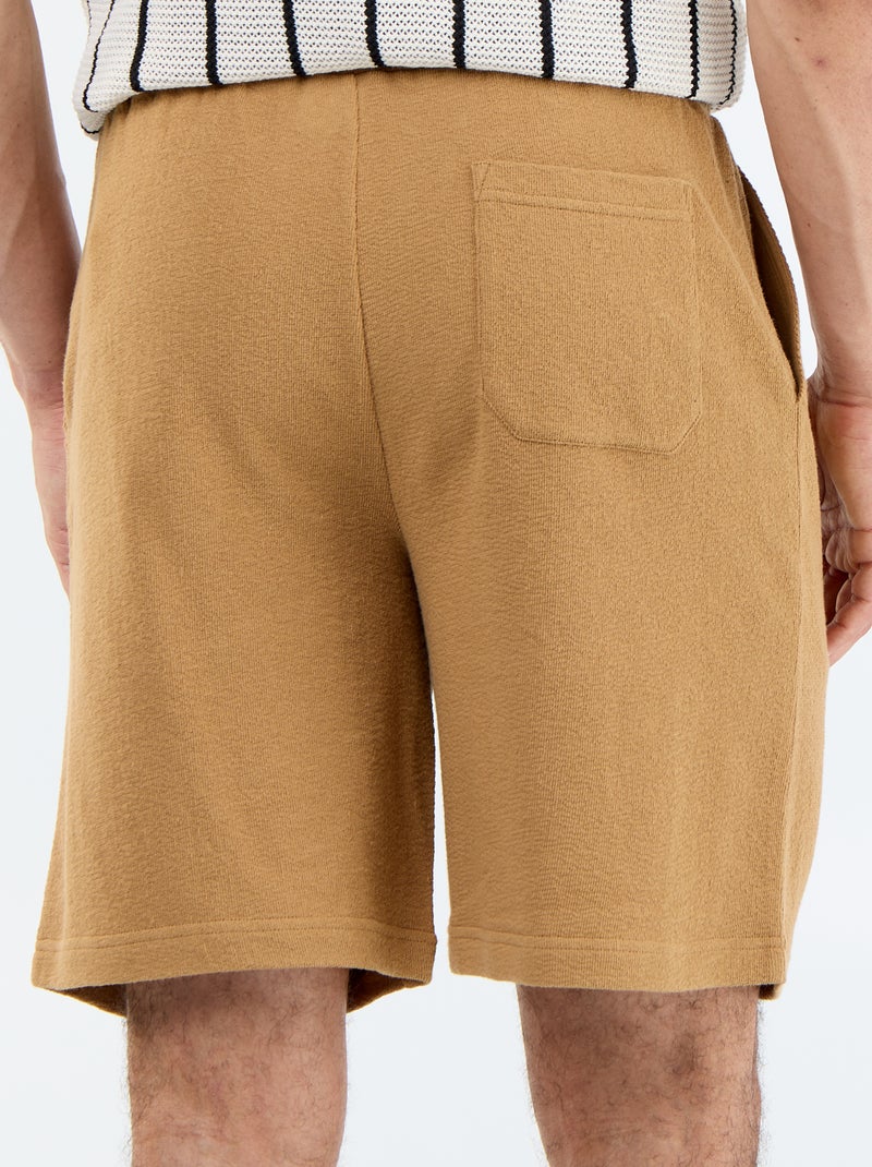 Bermuda con vita elasticizzata e coulisse Beige - Kiabi