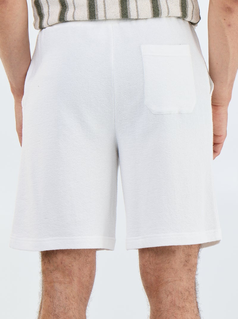 Bermuda con vita elasticizzata e coulisse Bianco - Kiabi