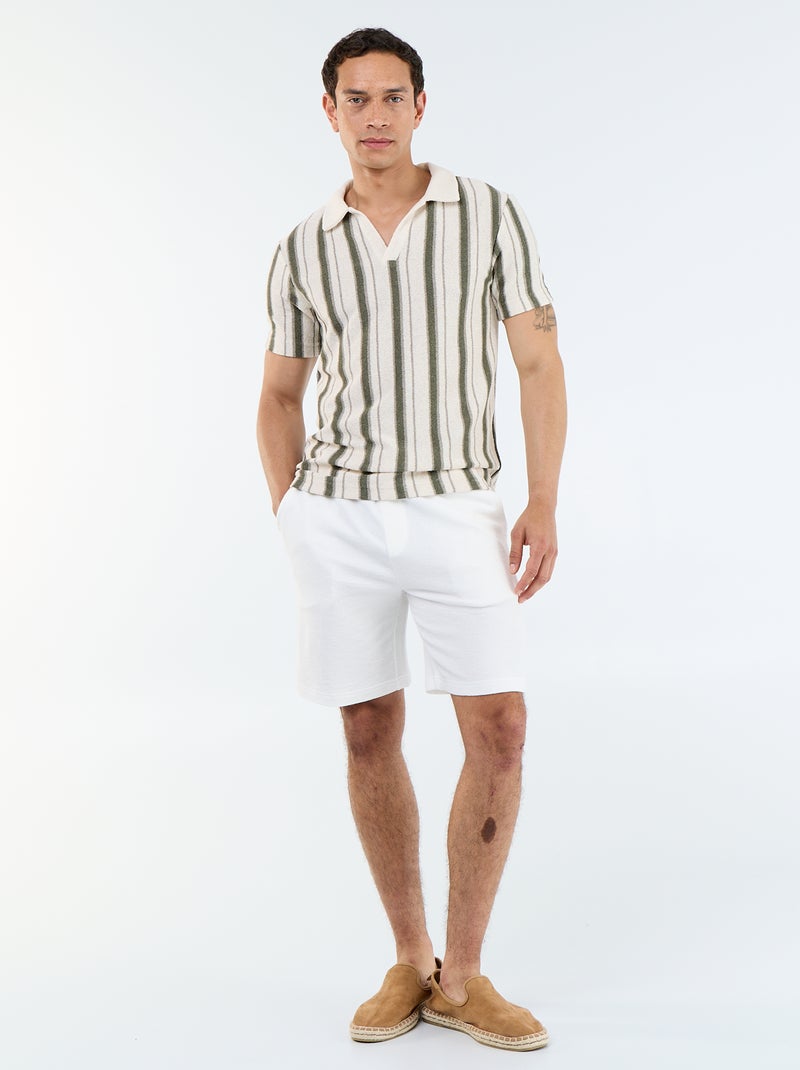 Bermuda con vita elasticizzata e coulisse Bianco - Kiabi
