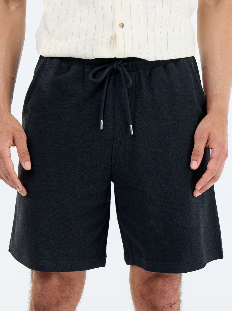 Bermuda con vita elasticizzata e coulisse Nero - Kiabi