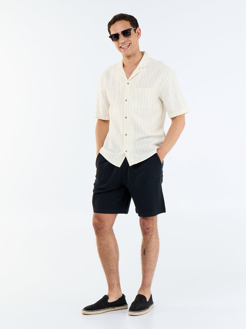 Bermuda con vita elasticizzata e coulisse Nero - Kiabi