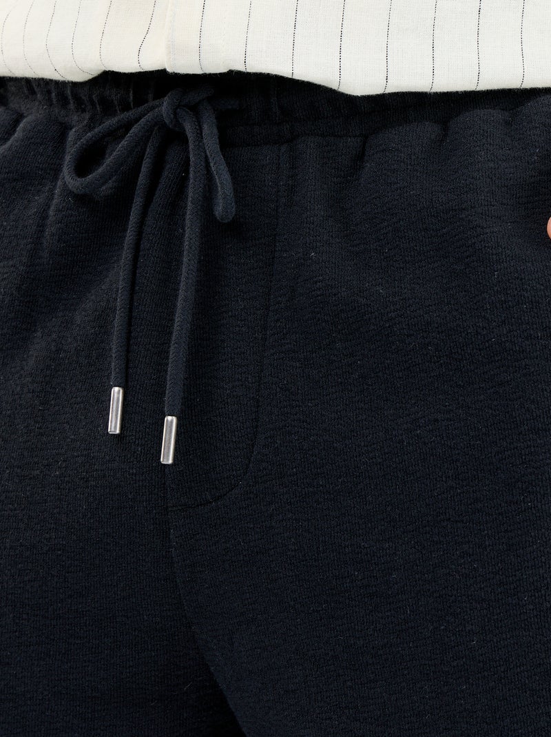 Bermuda con vita elasticizzata e coulisse Nero - Kiabi