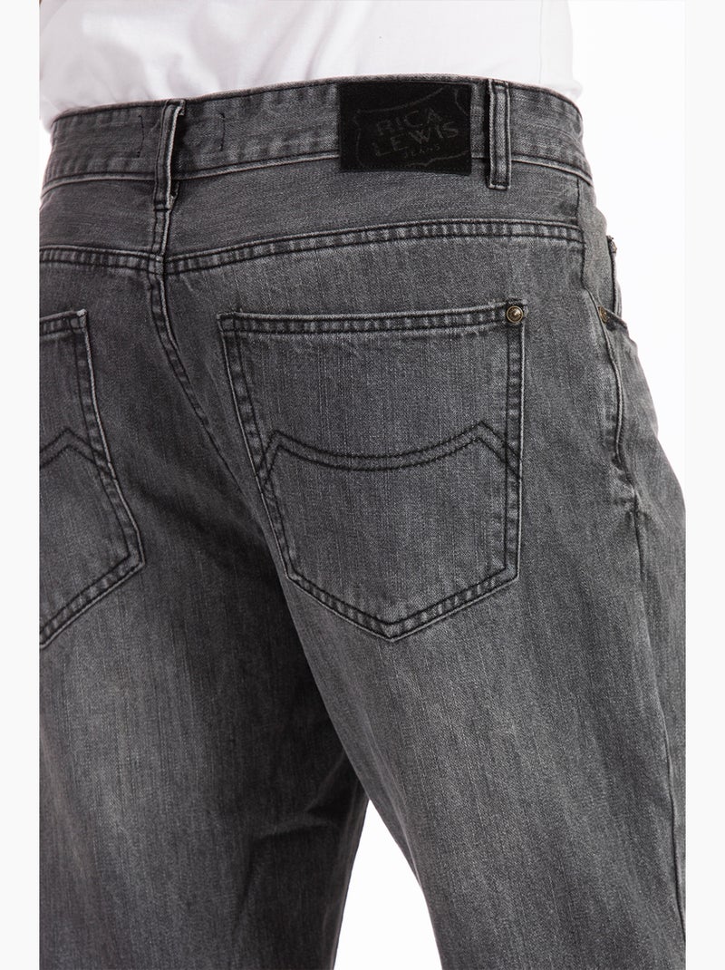 Bermuda cottone vestibilità relax AZAD Grigio - Kiabi