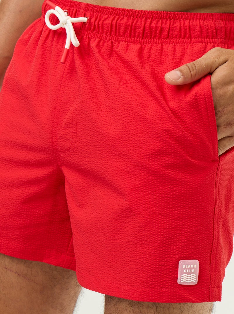 Bermuda da bagno con 2 tasche Rosso - Kiabi
