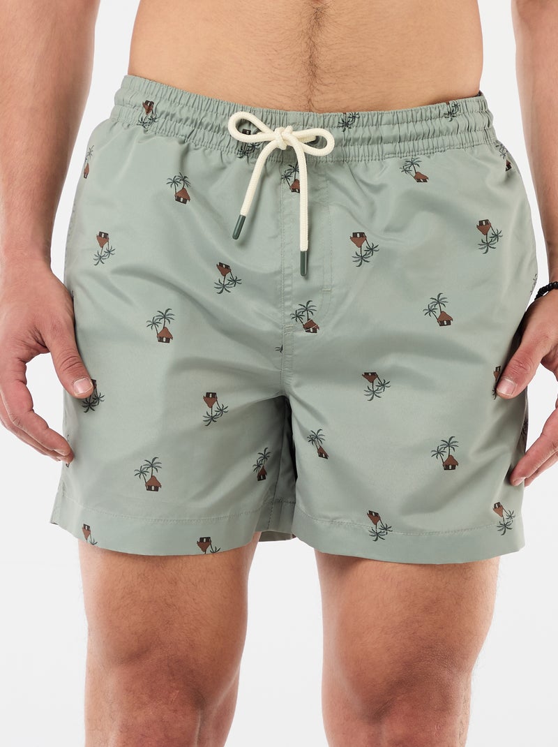 Bermuda da bagno con motivo Kaki - Kiabi
